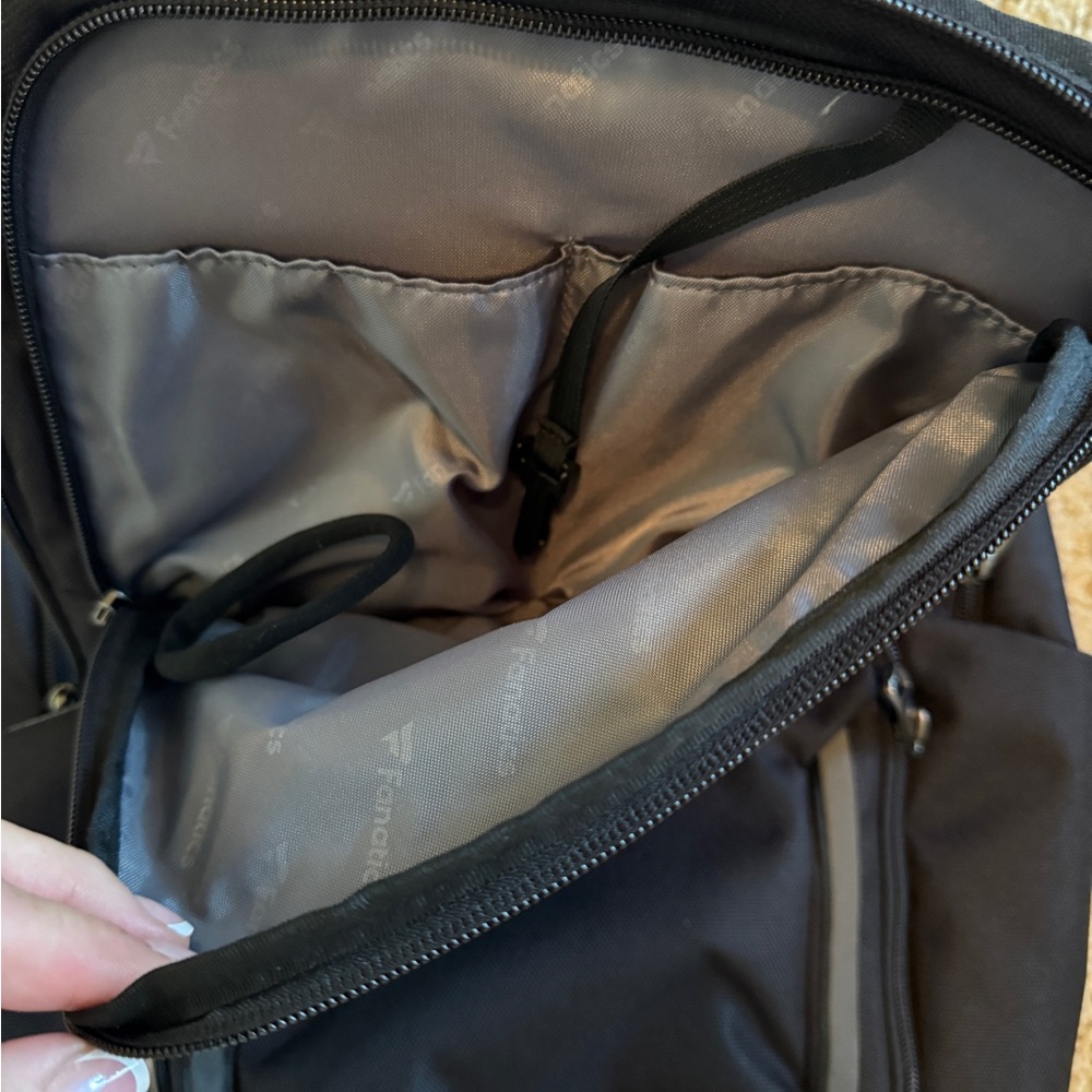 Black Backpack With Yellow Logo - image 2